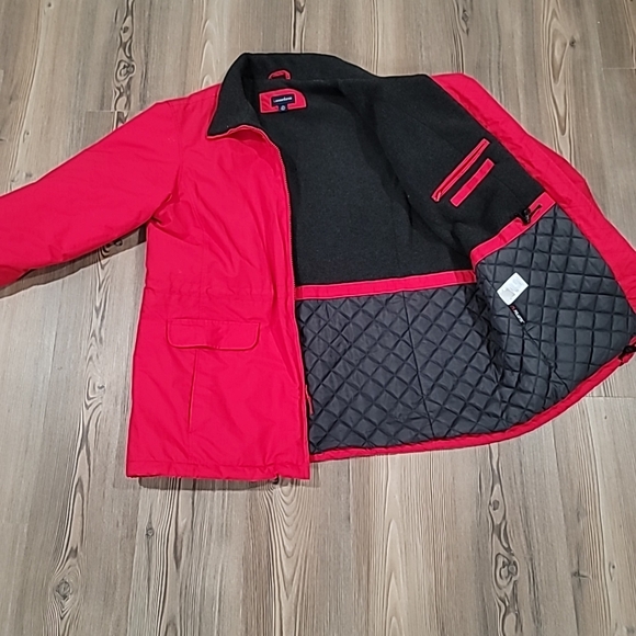 Lands End Women's Polatec Red Chore Jacket Coat Extra Large 18-20 - Picture 5 of 11